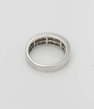 Load image into Gallery viewer, 14k White Gold 1.00ct Princess Cut Diamond Invisible Channel Set Wedding Band
