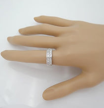 Load image into Gallery viewer, 14k White Gold 1.00ct Princess Cut Diamond Invisible Channel Set Wedding Band