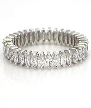 Load image into Gallery viewer, 2.00ct T.W. Marquise Diamond Eternity Anniversary Wedding Band In 18k White Gold
