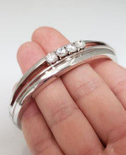 Load image into Gallery viewer, 2.00ct Four Diamond Floating Split Bangle Bracelet In 14k White Gold