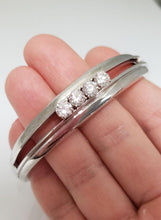 Load image into Gallery viewer, 2.00ct Four Diamond Floating Split Bangle Bracelet In 14k White Gold