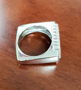 1/2ct Diamond Square Shape Ring in 14k White Gold