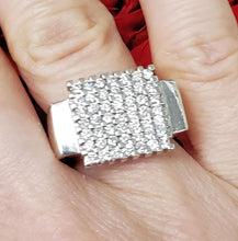 Load image into Gallery viewer, 1/2ct Diamond Square Shape Ring in 14k White Gold
