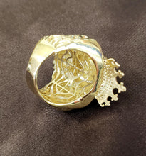 Load image into Gallery viewer, Mens 14k Yellow Gold CZ XL Lion King Head Ring