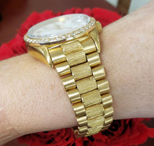 Load image into Gallery viewer, 36mm Rolex Day Date President 18k Yellow Gold Sapphire White Diamond Dial 18038
