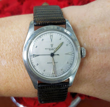 Load image into Gallery viewer, Vintage 32mm 1952 Rolex Oyster Royal Rare Dial Stainless Steel Lizard 6144