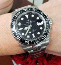 Load image into Gallery viewer, 40mm Rolex GMT-Master II Black Green Hand Ceramic Oyster Stainless Steel 11678
