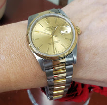Load image into Gallery viewer, 36mm Rolex Datejust Two Tone 18k Gold &amp; Stainless Steel Automatic Oyster 16203
