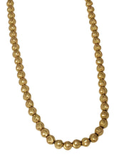 Load image into Gallery viewer, 5mm Bead Dog Tag Chain Necklace Diamond Cut 10k Italian Yellow Gold 24 1/2&quot;
