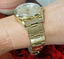 Load image into Gallery viewer, Vintage 1966 Rolex Oyster Perpetual 34mm Gold Plaque Capped Silver Dial 1024