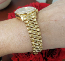 Load image into Gallery viewer, 1990 Rolex 26mm President Datejust 18k Gold Factory Diamond Champagne 69138
