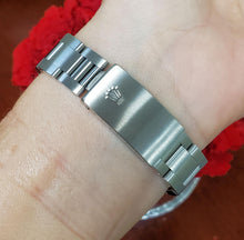 Load image into Gallery viewer, 34mm Rolex Date Stainless 1987 Oyster Diamond Black Mother of Pearl Dial 15000