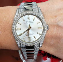 Load image into Gallery viewer, Rolex Oyster Perpetual 36mm Stainless Steel Oyster 4 1/2ct Diamond Auto 12600