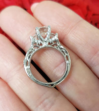 Load image into Gallery viewer, GIA Certifed 2.00ct T.W. Round Diamond Verrago Engagement Ring in 18k White Gold