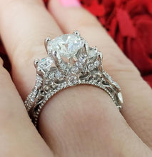 Load image into Gallery viewer, GIA Certifed 2.00ct T.W. Round Diamond Verrago Engagement Ring in 18k White Gold