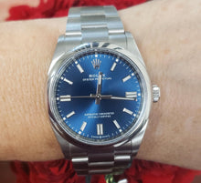 Load image into Gallery viewer, Complete Set 2024 Rolex Oyster Perpetual Blue Dial Auto Stainless Steel 126000