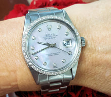 Load image into Gallery viewer, 36mm Rolex Datejust Auto Oyster Diamond Mother of Pearl Dial Stainless 16030