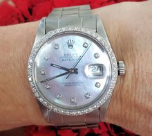 Load image into Gallery viewer, 36mm Rolex Datejust Auto Oyster Diamond Mother of Pearl Dial Stainless 16030
