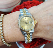 Load image into Gallery viewer, Rolex Datejust 26mm 69173 Champagne Dial Two-Tone 18k Gold SS Jubilee Quick-set