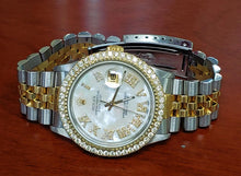 Load image into Gallery viewer, 36mm Rolex Datejust Two Tone Jubilee Diamond Mother of Pearl Bezel Quickset 16013