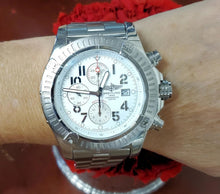 Load image into Gallery viewer, Breitling Super Avenger A13370 48mm Steel White Dial Chronograph Auto