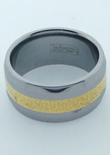 Load image into Gallery viewer, Tungsten 22k Gold Two Tone Wedding Band Ring