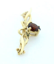 Load image into Gallery viewer, 14k Yellow Gold 1.00ct 6mm Heart Garnet January Bow Ribbon Pin Brooch