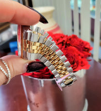 Load image into Gallery viewer, Vintage 33mm Rolex Air-king 14k Gold & Stainless Steel Jubilee Watch 6532