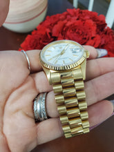 Load image into Gallery viewer, Rolex DayDate 18238 18k Gold President White Dial 36mm 1989 Quickset Automatic