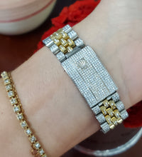 Load image into Gallery viewer, 36mm Rolex Datejust Two-Tone Custom Diamond Bezel Diamond Dial Pave Buckle 16013