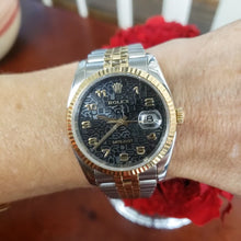 Load and play video in Gallery viewer, Factory 36mm Rolex Datejust 18k/SS Two Tone Jubilee Hidden Buckle Auto 116233