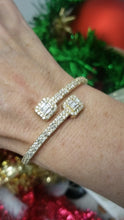 Load and play video in Gallery viewer, 5.00ct T.W. Baguette &amp; Round Diamond Hinged Bangle Bracelet
