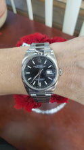 Load and play video in Gallery viewer, 2023 Rolex Datejust 36mm 126200 Black Dial Steel Oyster Auto Box Card Mint