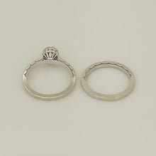 Load image into Gallery viewer, 18k White Gold Tacori .65ct Round Diamond Solitaire Engagement Wedding Ring Set