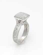 Load image into Gallery viewer, 18k White Gold Rayalty 2.00ct Princess Diamond Invisible Set Ring
