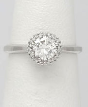 Load image into Gallery viewer, 18k Tacori .72ct T.W. Round Diamond Halo Solitaire Engagement Ring