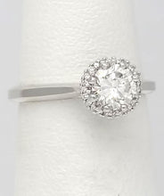Load image into Gallery viewer, 18k Tacori .72ct T.W. Round Diamond Halo Solitaire Engagement Ring