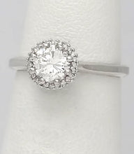 Load image into Gallery viewer, 18k Tacori .72ct T.W. Round Diamond Halo Solitaire Engagement Ring