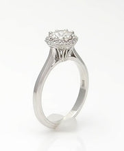Load image into Gallery viewer, 18k Tacori .72ct T.W. Round Diamond Halo Solitaire Engagement Ring