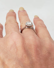 Load image into Gallery viewer, 18k Tacori .72ct T.W. Round Diamond Halo Solitaire Engagement Ring