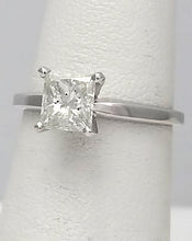 Load image into Gallery viewer, 14k White Gold 1.19ctw Princess Cut Diamond Solitaire Engagement Ring