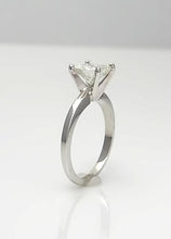 Load image into Gallery viewer, 14k White Gold 1.19ctw Princess Cut Diamond Solitaire Engagement Ring