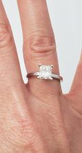 Load image into Gallery viewer, 14k White Gold 1.19ctw Princess Cut Diamond Solitaire Engagement Ring