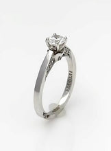 Load image into Gallery viewer, 18k White Gold Round Solitiare Tacori Semi Mount Engagement Ring