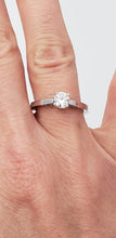 Load image into Gallery viewer, 18k White Gold Round Solitiare Tacori Semi Mount Engagement Ring