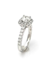 Load image into Gallery viewer, 1.52 Ct. T.W. Round Diamond Halo Designer Engagement Ring 18k White Gold