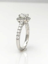 Load image into Gallery viewer, 1.52 Ct. T.W. Round Diamond Halo Designer Engagement Ring 18k White Gold