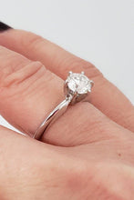 Load image into Gallery viewer, 1.00ct Round Diamond Solitiare Engagement Ring In 14k White Gold (VS2/GH)