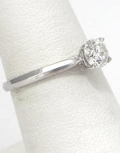 Load image into Gallery viewer, .63ct Round Diamond Classic Solitaire Engagement Ring In 14k White Gold