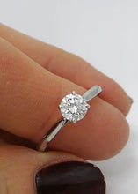 Load image into Gallery viewer, .63ct Round Diamond Classic Solitaire Engagement Ring In 14k White Gold